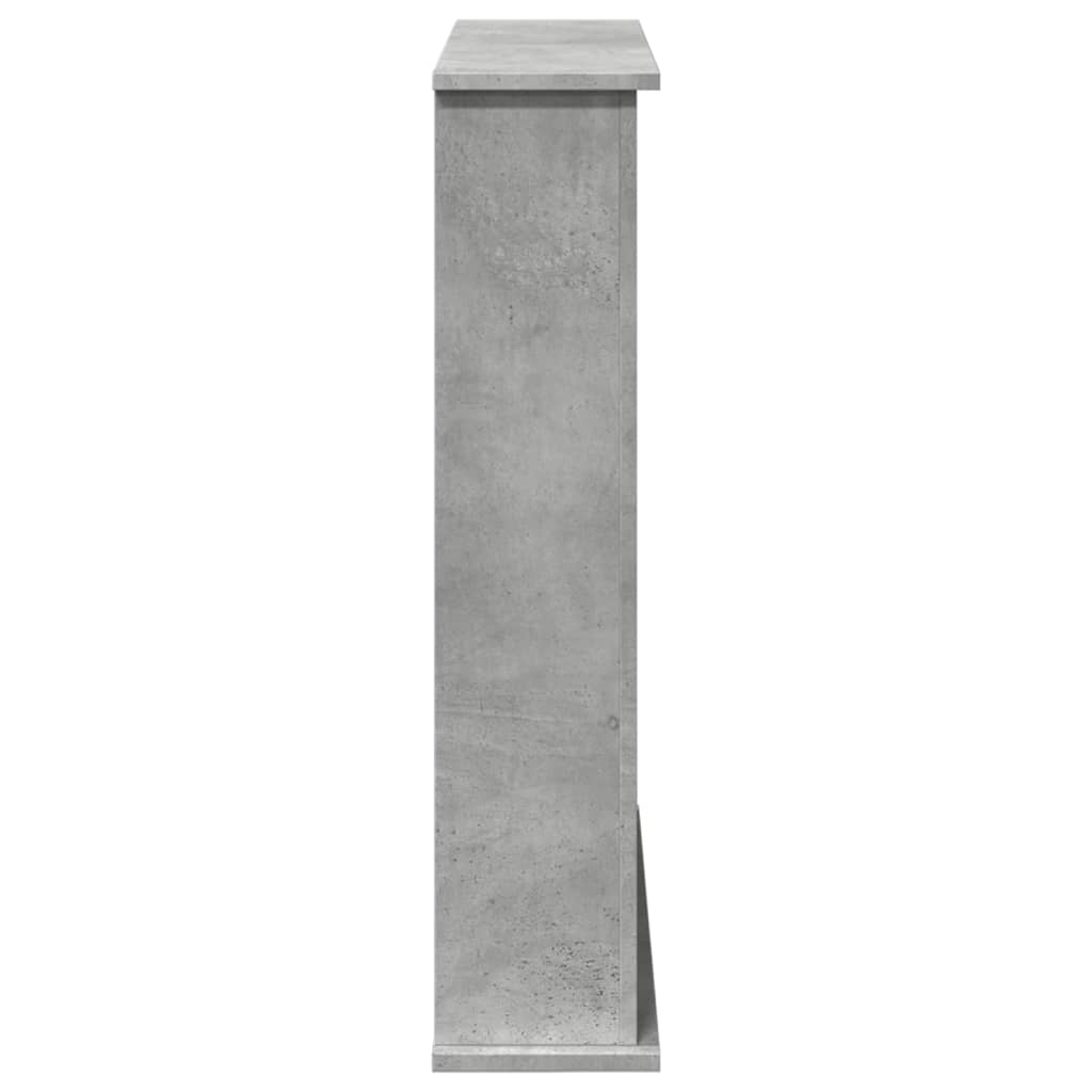 Haardombouw 75x20x87,5 cm bewerkt hout betongrijs