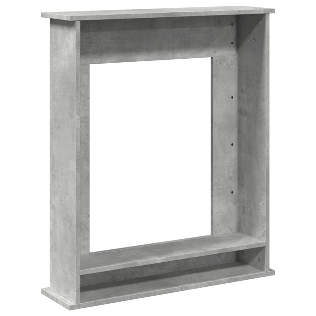 Haardombouw 75x20x87,5 cm bewerkt hout betongrijs