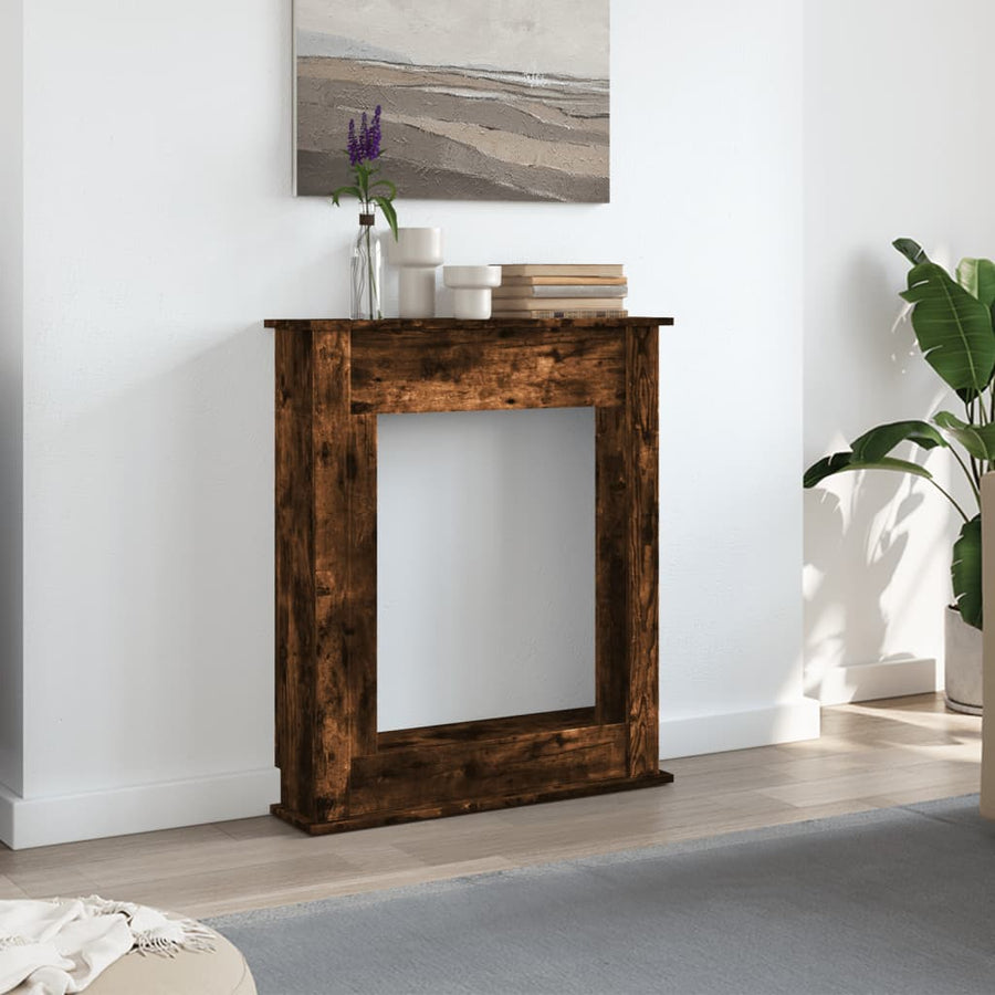 Haardombouw 75x20x87,5 cm bewerkt hout gerookt eikenkleurig