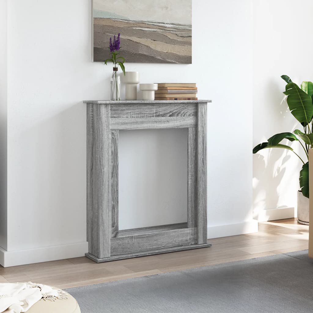 Haardombouw 75x20x87,5 cm bewerkt hout grijs sonoma eikenkleur