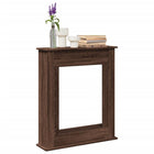 Fireplace surround 75x20x87.5 cm treated wood brown oak finish