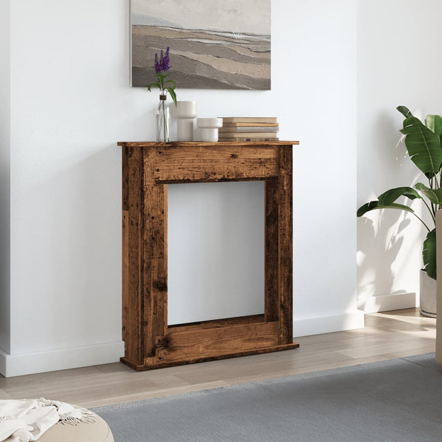 Haardombouw 75x20x87,5 cm bewerkt hout oud houtkleurig