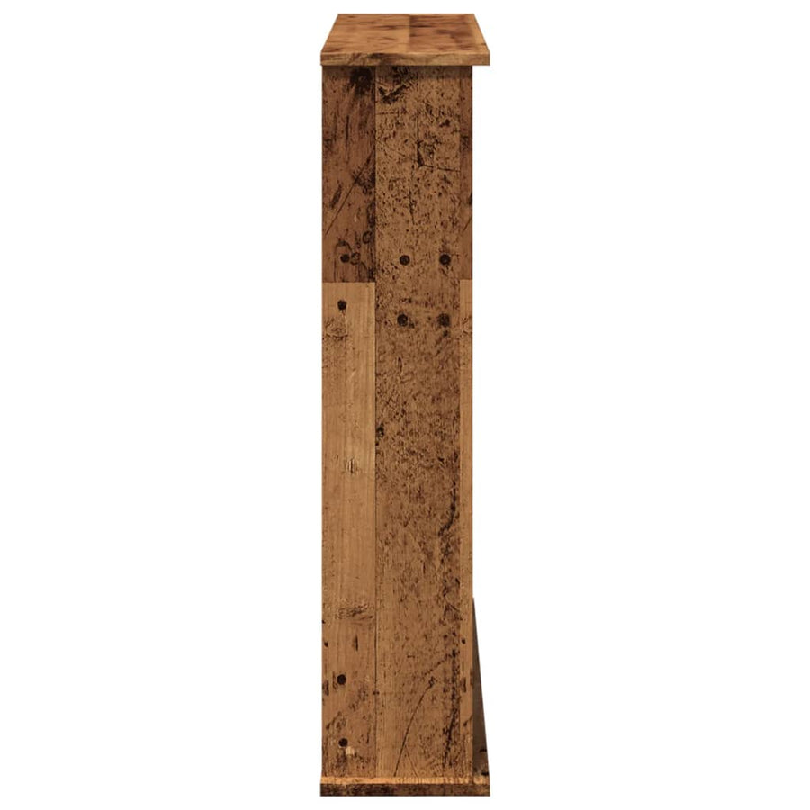 Haardombouw 75x20x87,5 cm bewerkt hout oud houtkleurig
