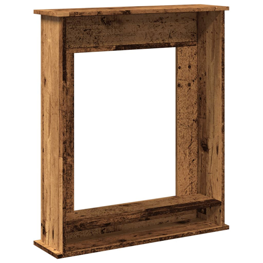 Haardombouw 75x20x87,5 cm bewerkt hout oud houtkleurig
