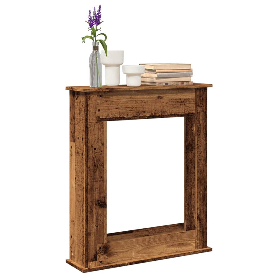 Haardombouw 75x20x87,5 cm bewerkt hout oud houtkleurig