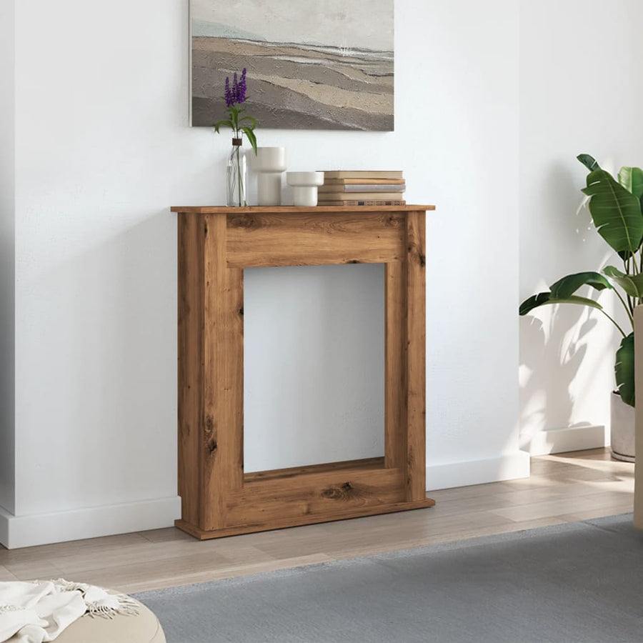 Haardombouw 75x20x87,5 cm bewerkt hout artisanaal eikenkleurig