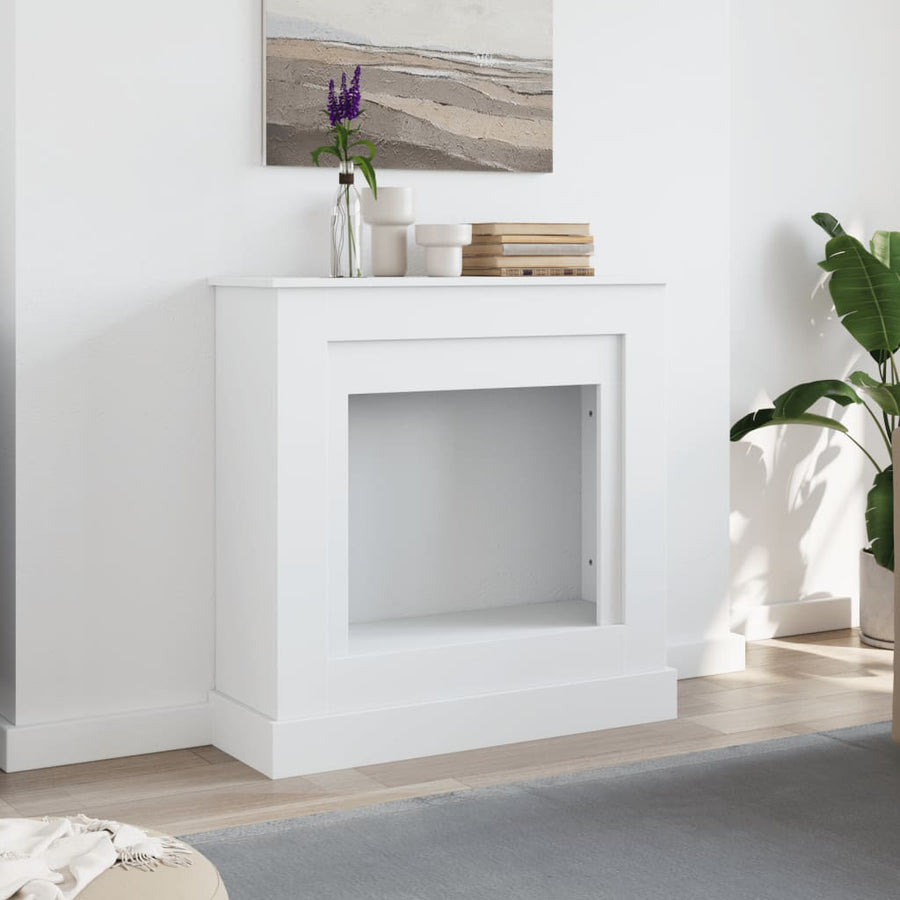 Haardombouw 90x30x90 cm bewerkt hout wit