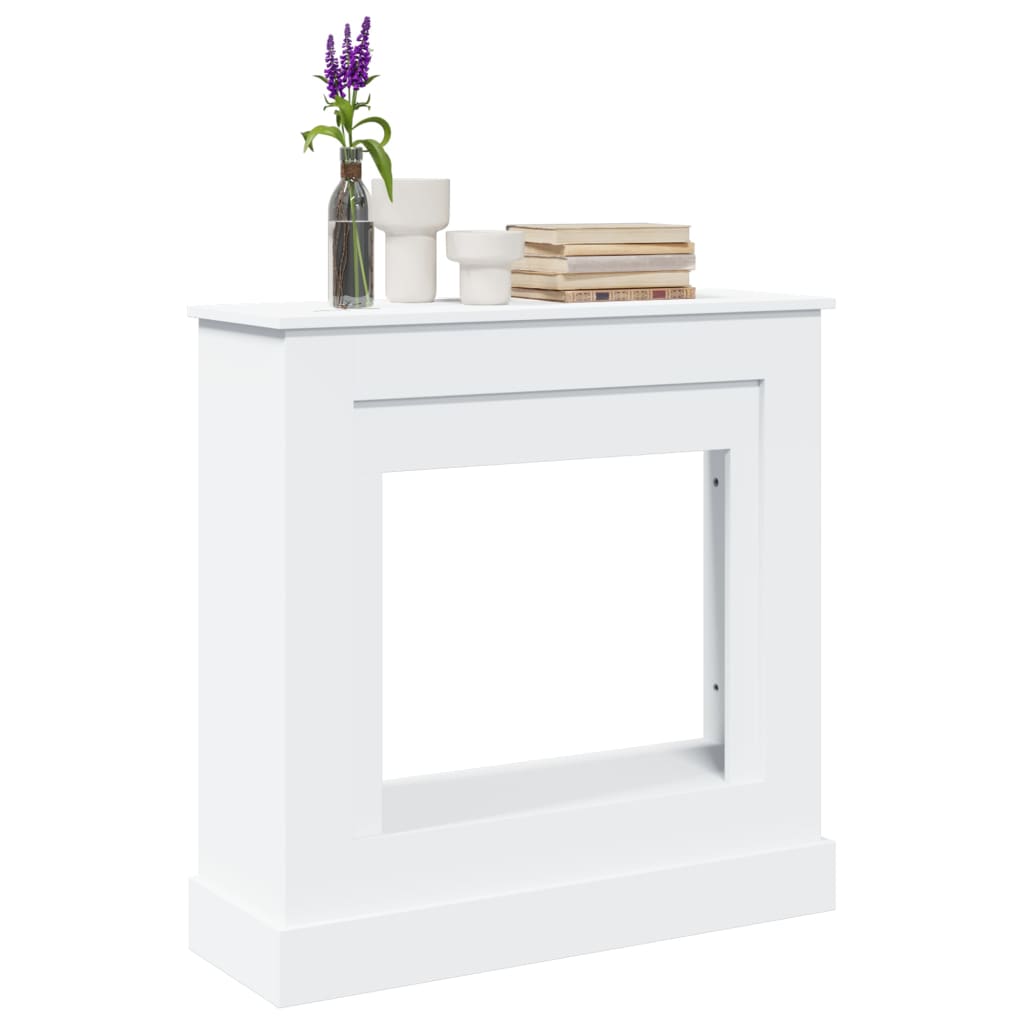 Haardombouw 90x30x90 cm bewerkt hout wit