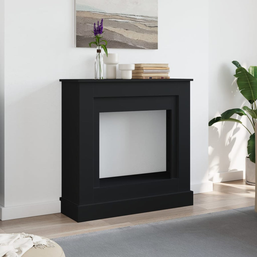 Haardombouw 90x30x90 cm bewerkt hout zwart
