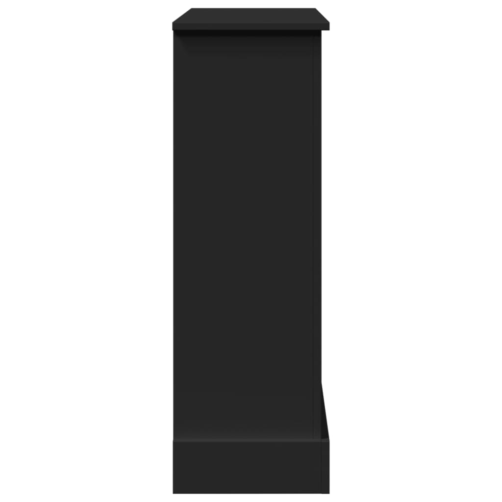 Haardombouw 90x30x90 cm bewerkt hout zwart