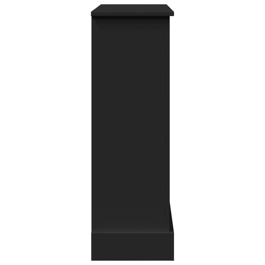 Haardombouw 90x30x90 cm bewerkt hout zwart