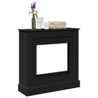 Fireplace surround 90x30x90 cm treated wood black