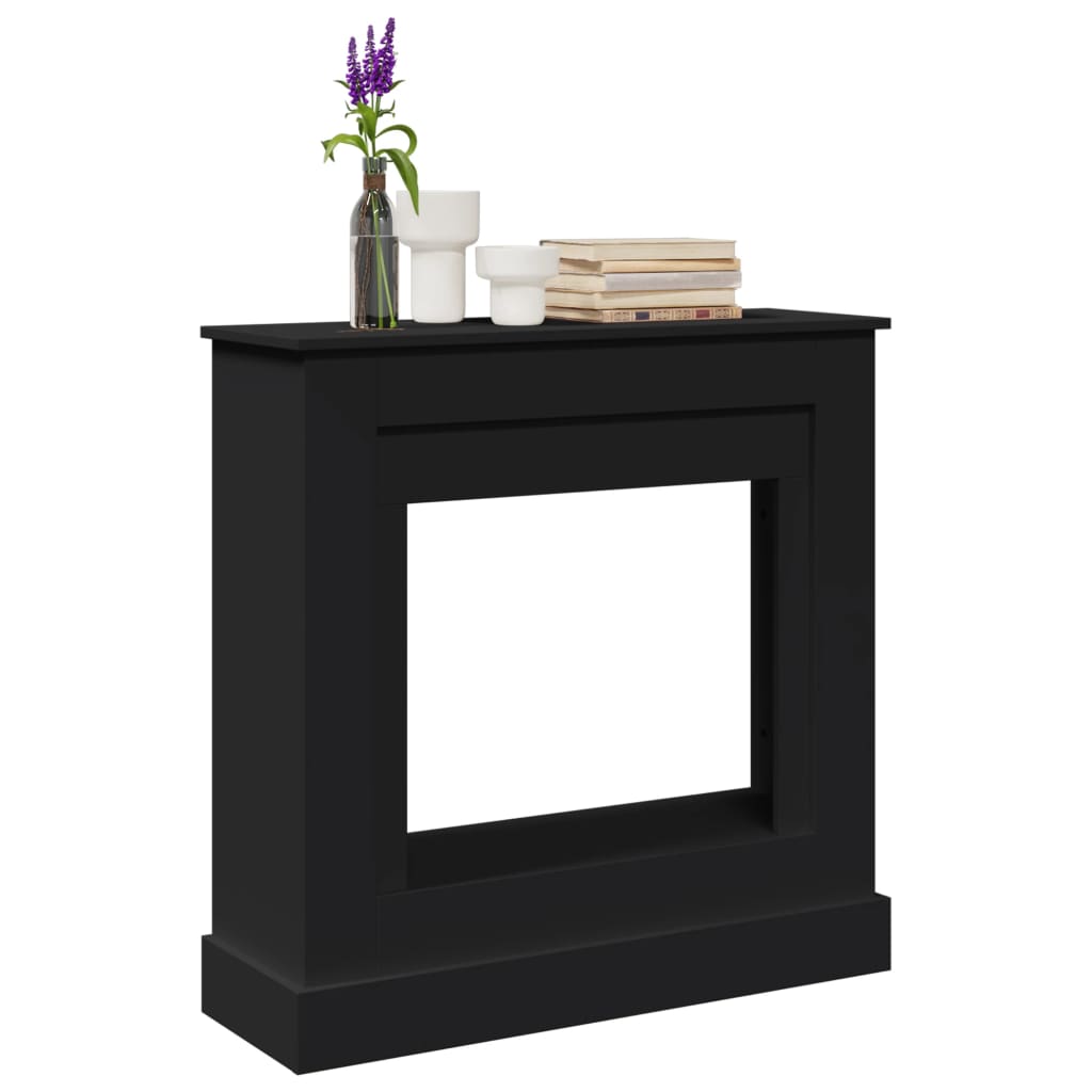 Haardombouw 90x30x90 cm bewerkt hout zwart