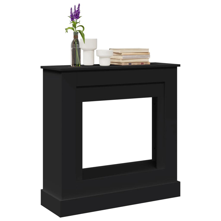 Haardombouw 90x30x90 cm bewerkt hout zwart