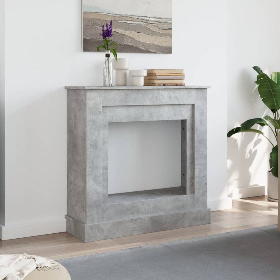 Haardombouw 90x30x90 cm bewerkt hout betongrijs