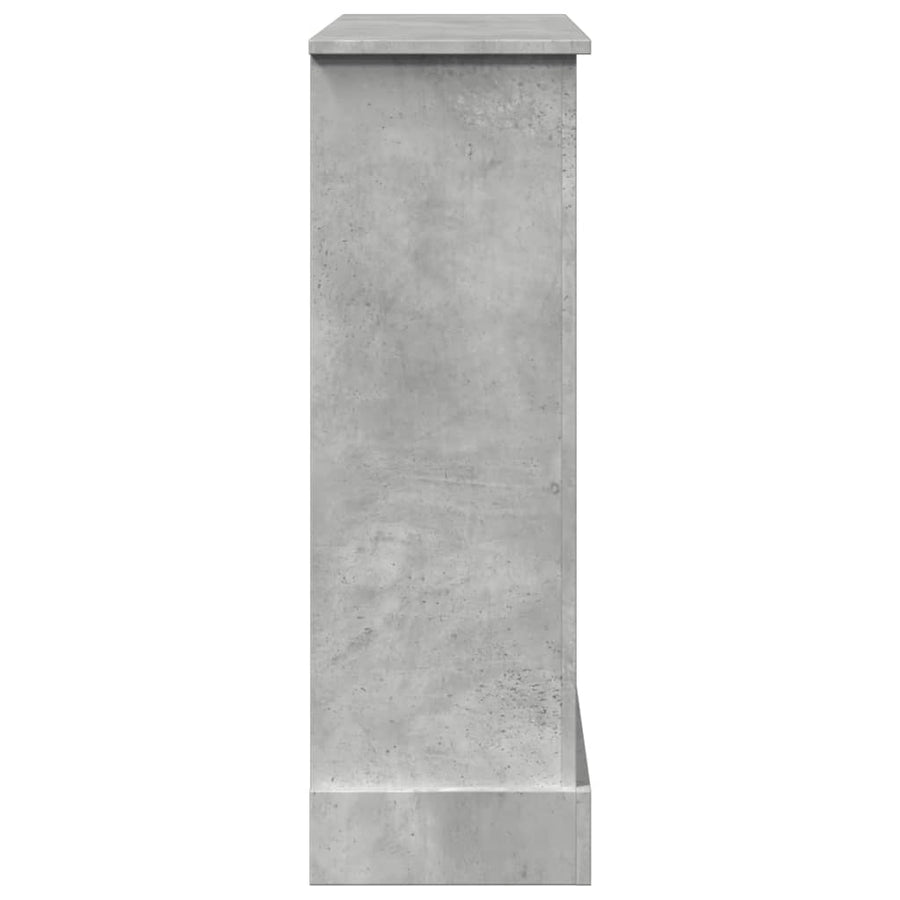 Haardombouw 90x30x90 cm bewerkt hout betongrijs