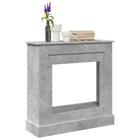 Fireplace surround 90x30x90 cm treated wood concrete grey