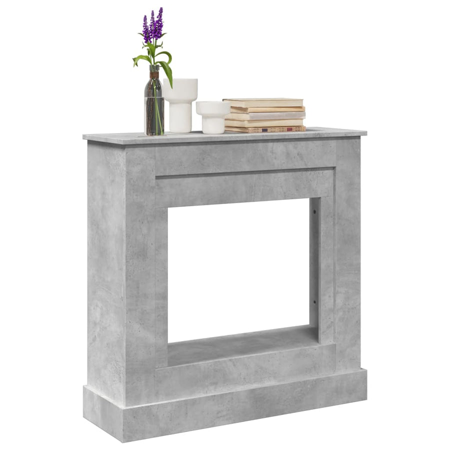 Haardombouw 90x30x90 cm bewerkt hout betongrijs