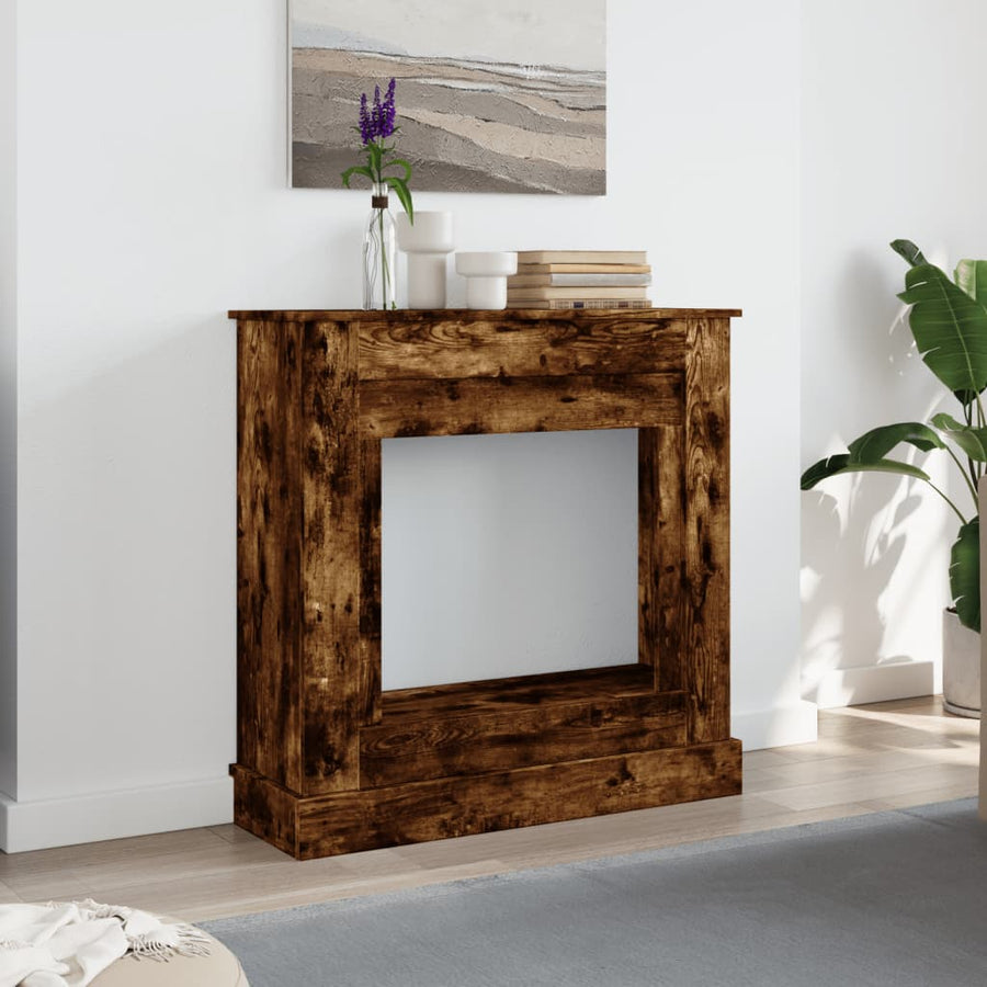 Haardombouw 90x30x90 cm bewerkt hout gerookt eikenkleurig
