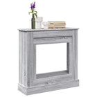 Fireplace surround 90x30x90 cm treated wood grey Sonoma oak colour