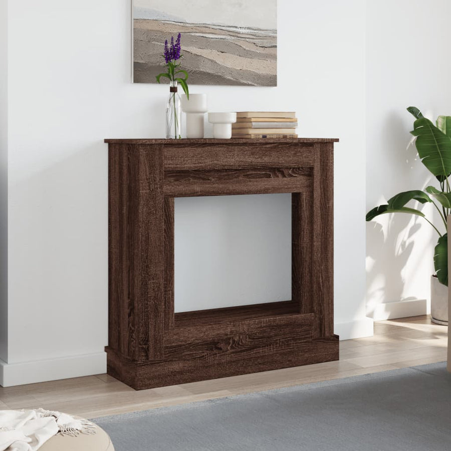 Haardombouw 90x30x90 cm bewerkt hout bruin eikenkleurig