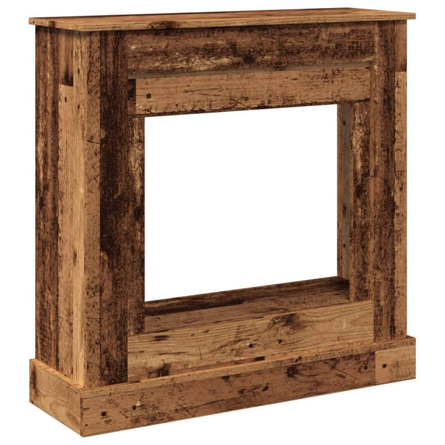 Haardombouw 90x30x90 cm bewerkt hout oud houtkleurig