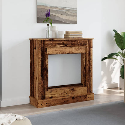 Haardombouw 90x30x90 cm bewerkt hout oud houtkleurig