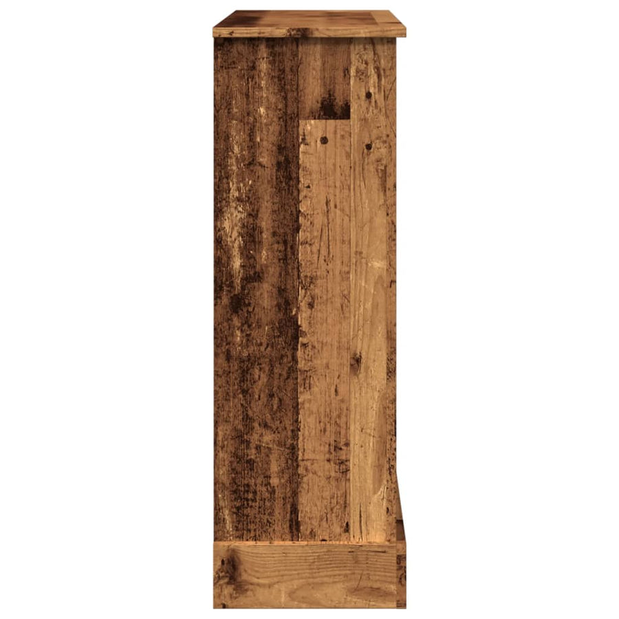 Haardombouw 90x30x90 cm bewerkt hout oud houtkleurig