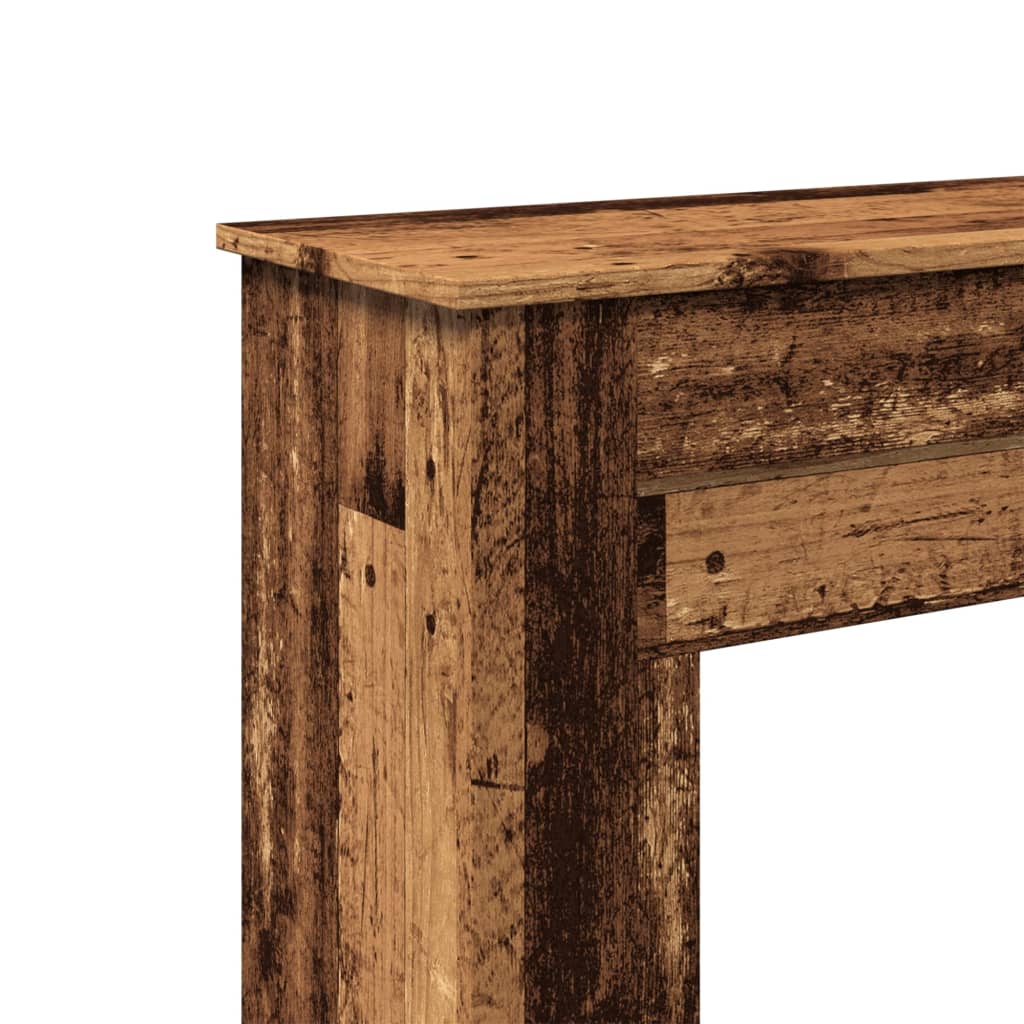 Haardombouw 90x30x90 cm bewerkt hout oud houtkleurig