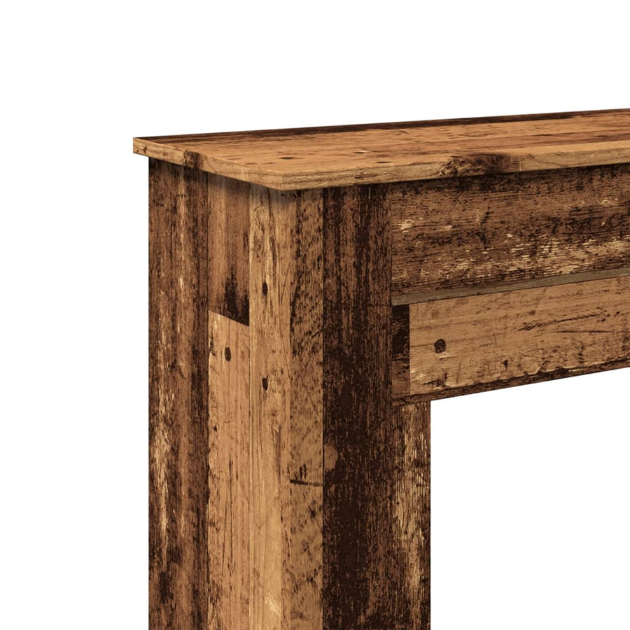 Haardombouw 90x30x90 cm bewerkt hout oud houtkleurig