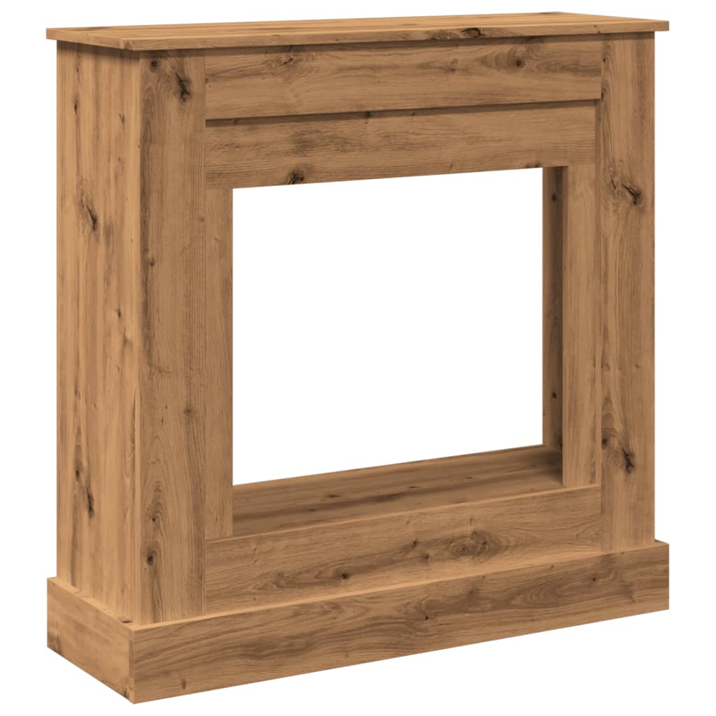 Haardombouw 90x30x90 cm bewerkt hout artisanaal eikenkleurig