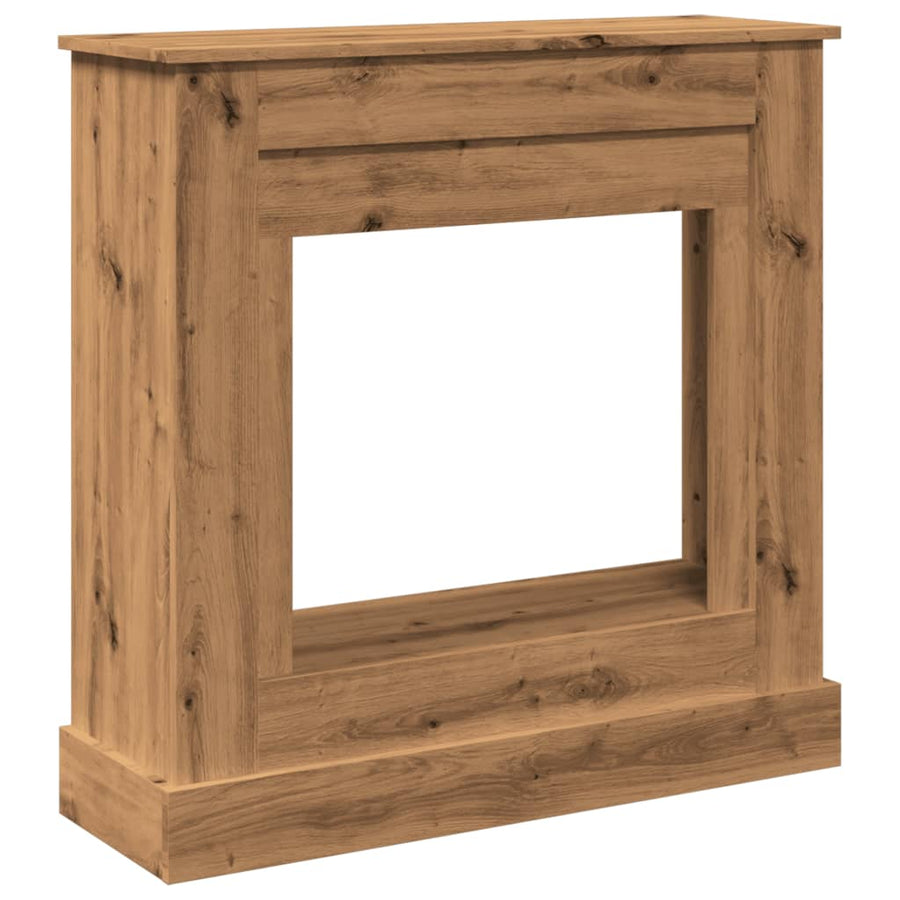 Haardombouw 90x30x90 cm bewerkt hout artisanaal eikenkleurig