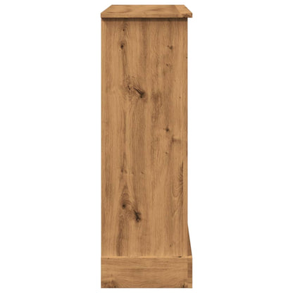 Haardombouw 90x30x90 cm bewerkt hout artisanaal eikenkleurig