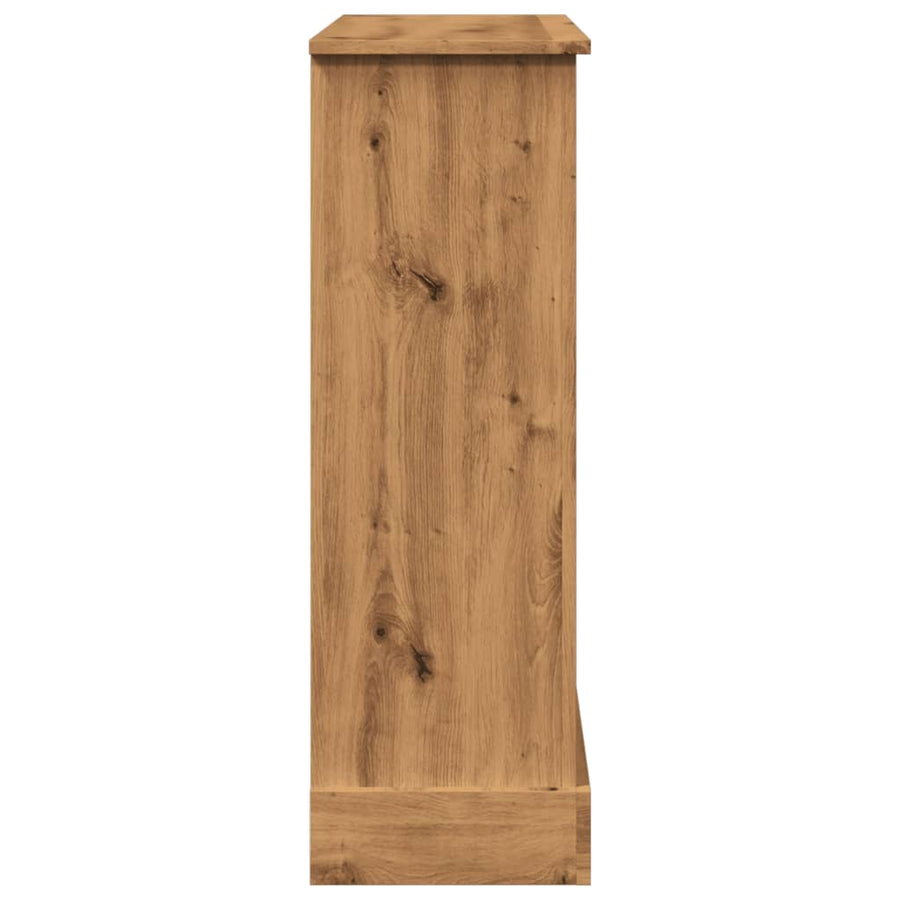 Haardombouw 90x30x90 cm bewerkt hout artisanaal eikenkleurig