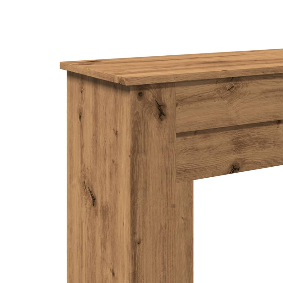 Haardombouw 90x30x90 cm bewerkt hout artisanaal eikenkleurig