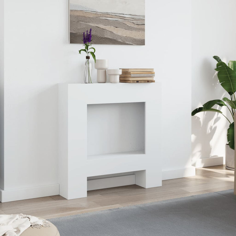 Haardombouw 81x18x82 cm bewerkt hout wit