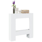 Fireplace surround 81x18x82 cm treated wood white
