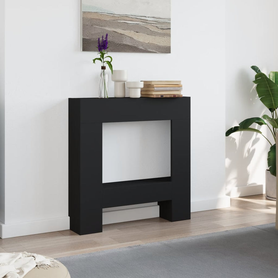 Haardombouw 81x18x82 cm bewerkt hout zwart