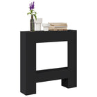 Fireplace surround 81x18x82 cm carved wood black