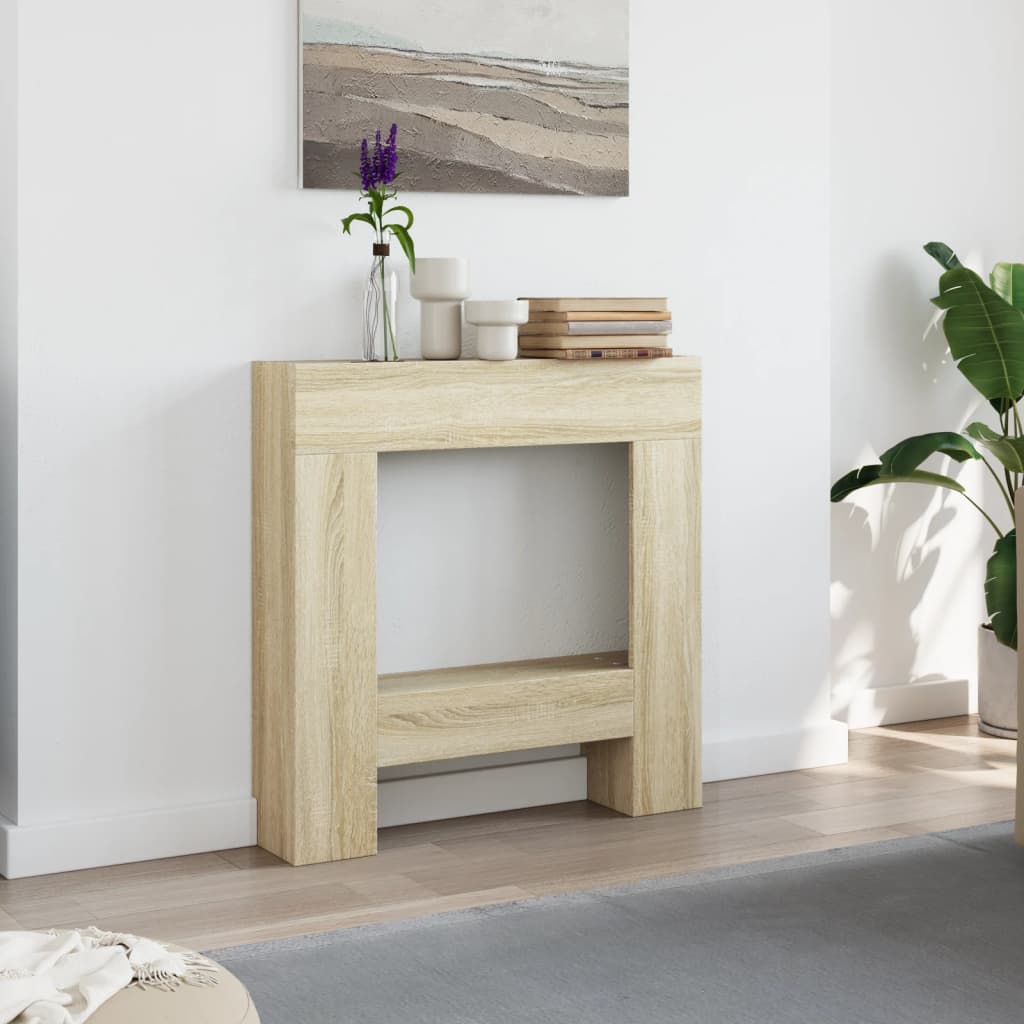 Haardombouw 81x18x82 cm bewerkt hout sonoma eikenkleurig