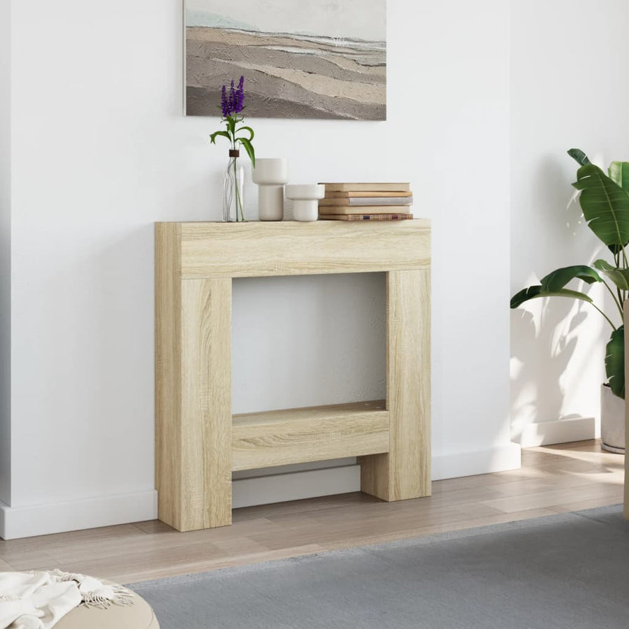 Haardombouw 81x18x82 cm bewerkt hout sonoma eikenkleurig