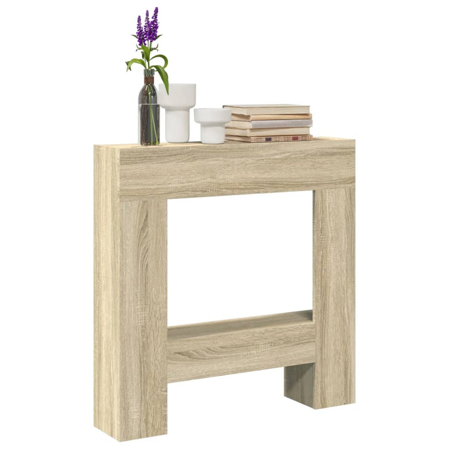 Haardombouw 81x18x82 cm bewerkt hout sonoma eikenkleurig