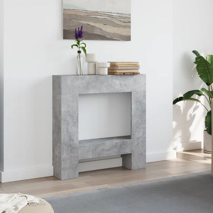Haardombouw 81x18x82 cm bewerkt hout betongrijs
