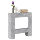 Fireplace surround 81x18x82 cm treated wood concrete grey