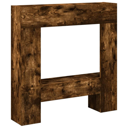 Haardombouw 81x18x82 cm bewerkt hout gerookt eikenkleurig