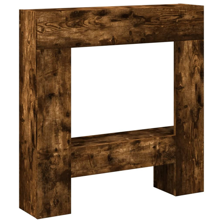 Haardombouw 81x18x82 cm bewerkt hout gerookt eikenkleurig