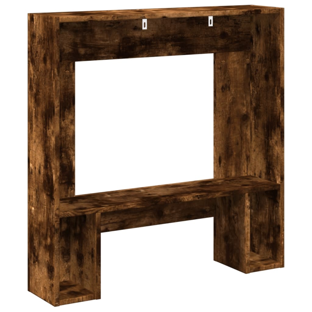 Haardombouw 81x18x82 cm bewerkt hout gerookt eikenkleurig