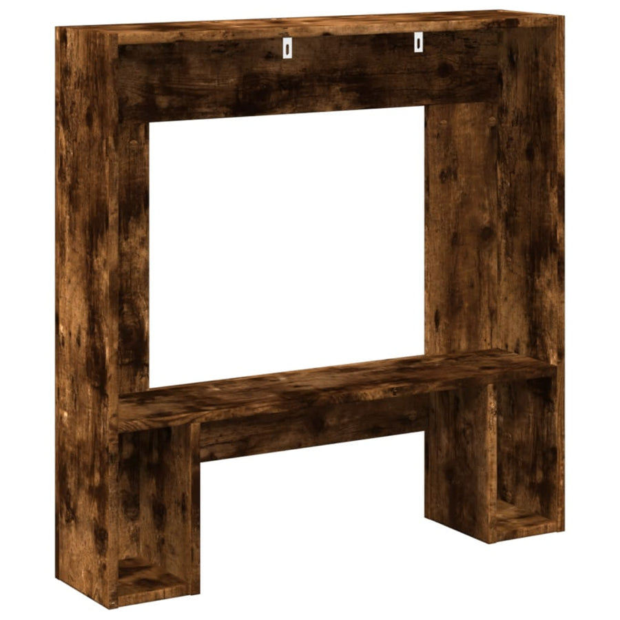 Haardombouw 81x18x82 cm bewerkt hout gerookt eikenkleurig