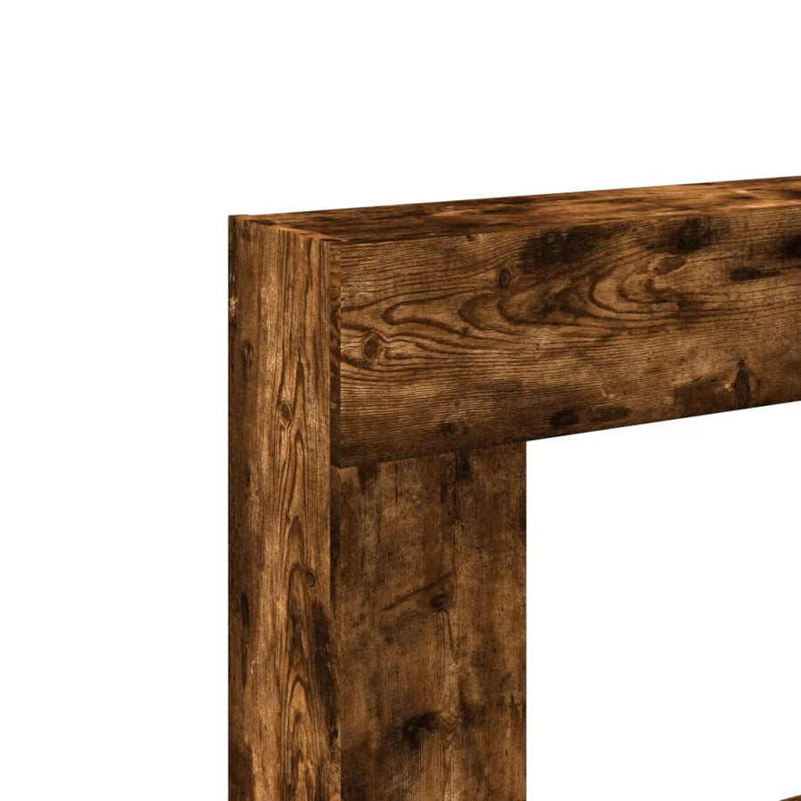 Haardombouw 81x18x82 cm bewerkt hout gerookt eikenkleurig
