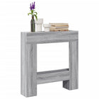 Fireplace surround 81x18x82 cm engineered wood grey Sonoma oak colour